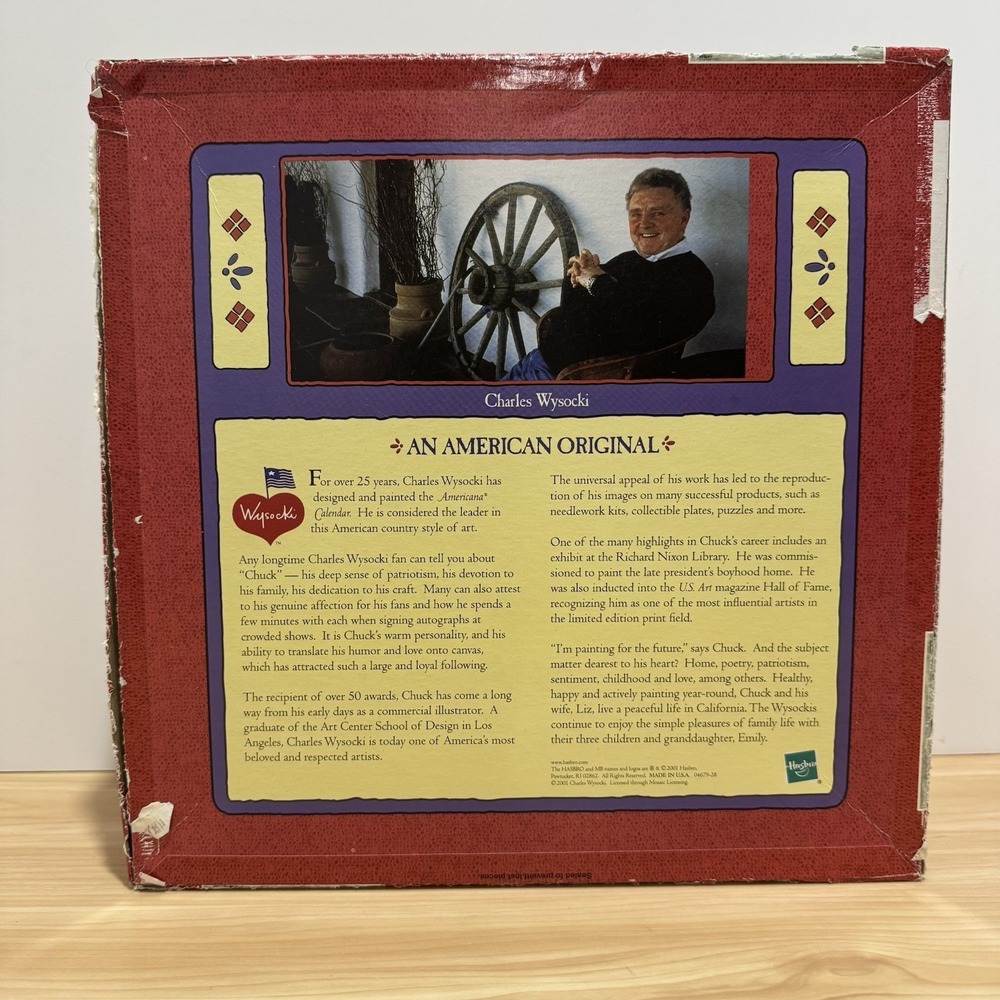VTG Charles Wysocki 1000 Piece Puzzle SLEIGH RACE Americana Hasbro MB Complete - Picture 4 of 13
